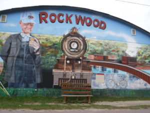 rockwood mural greets visitors