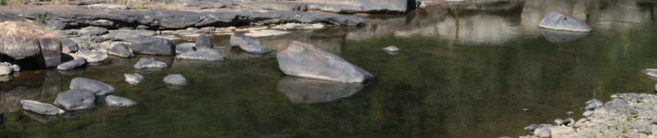 A river, scenic with boulders