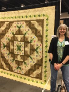 A log-cabin quilt